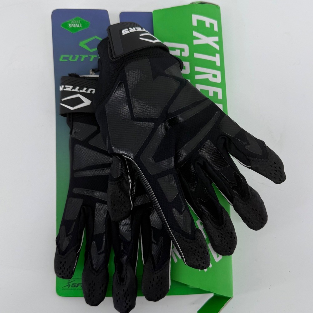 Cutters‎ Rev Pro 4.0 Football Receiver Gloves Adult Small Solid Black NEW